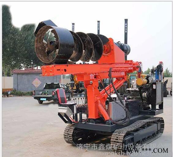 履帶式全液壓打樁機(jī) 太陽(yáng)能光伏全液壓履帶式打樁機(jī)