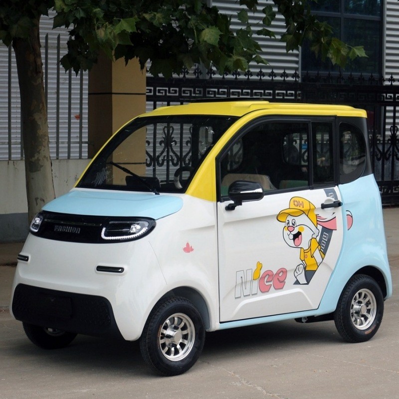 新能源電動四輪車全閉封棚春季家用小型老頭樂年人瓶汽低速代步