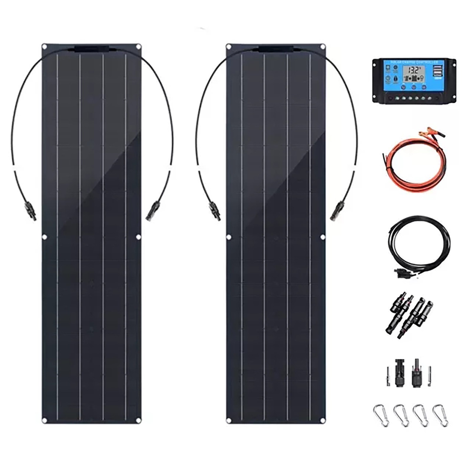 太陽能板50W100W太陽能電池板太陽能光伏系統屋頂房車RV輪船充電